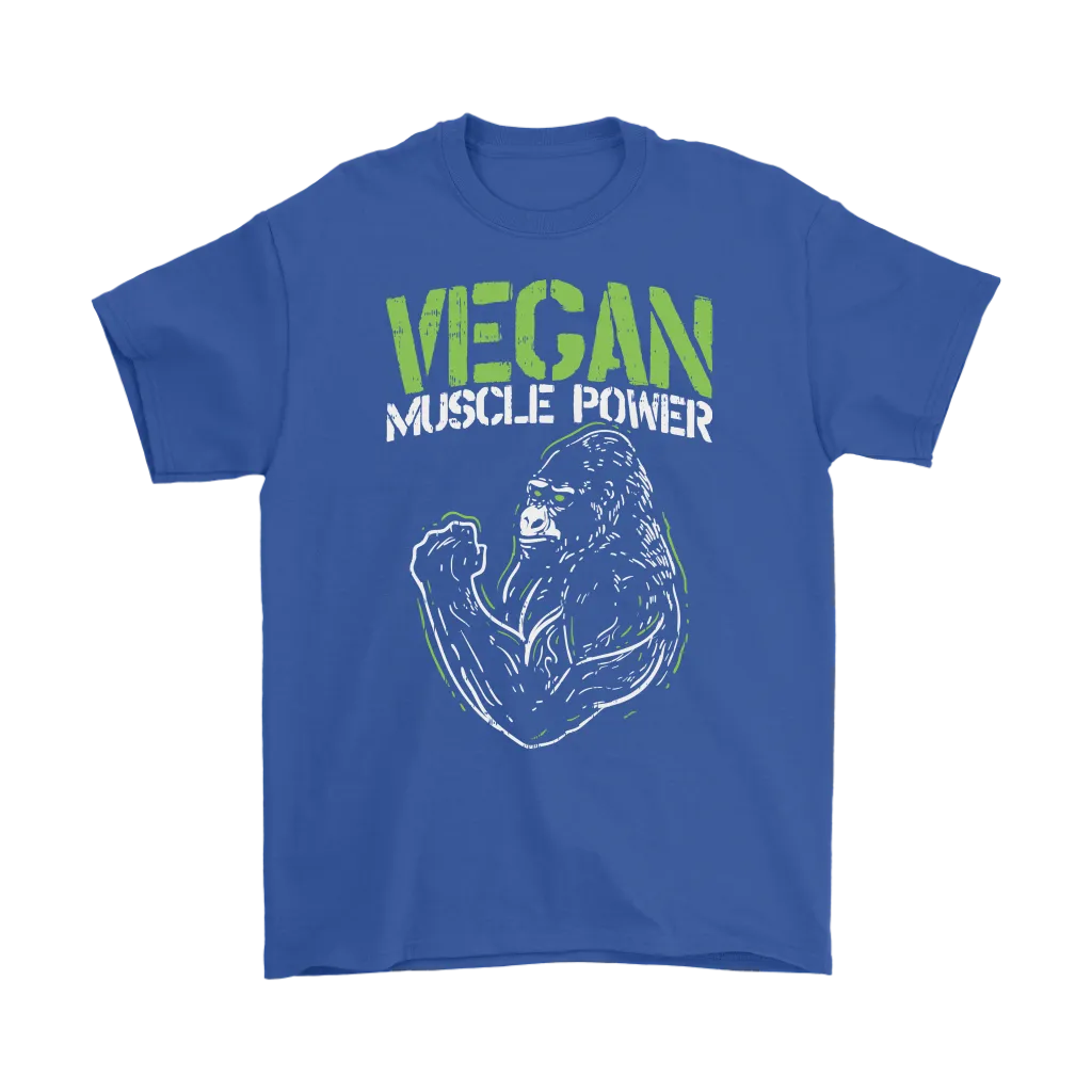Gift for Vegan, Vegan T-shirt, Vegan Muscle Power Shirt, T-shirt for Vegan