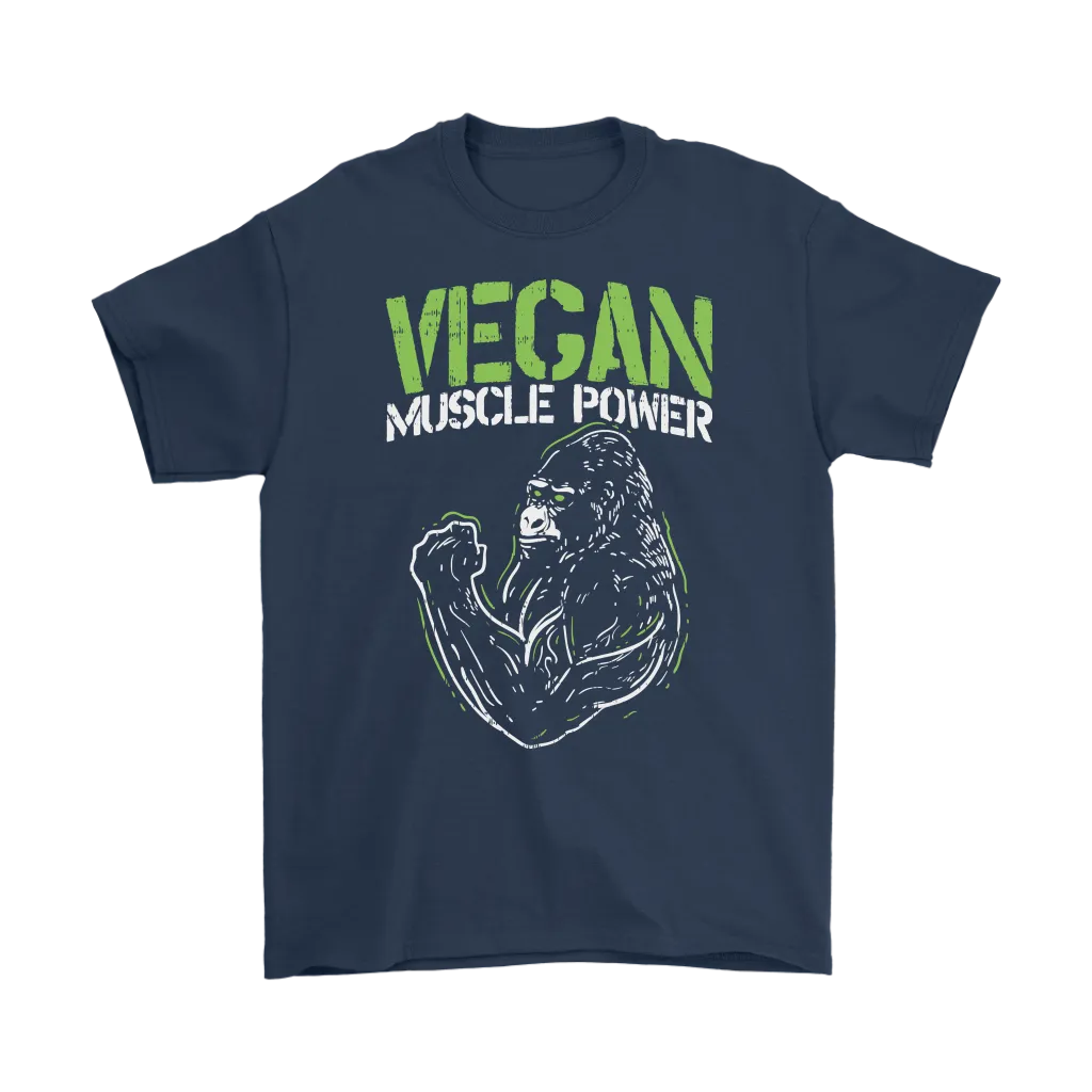Gift for Vegan, Vegan T-shirt, Vegan Muscle Power Shirt, T-shirt for Vegan