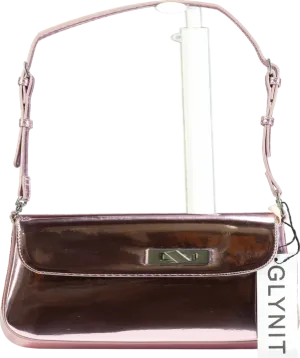 Glynit Pink Mila Metallic Bag