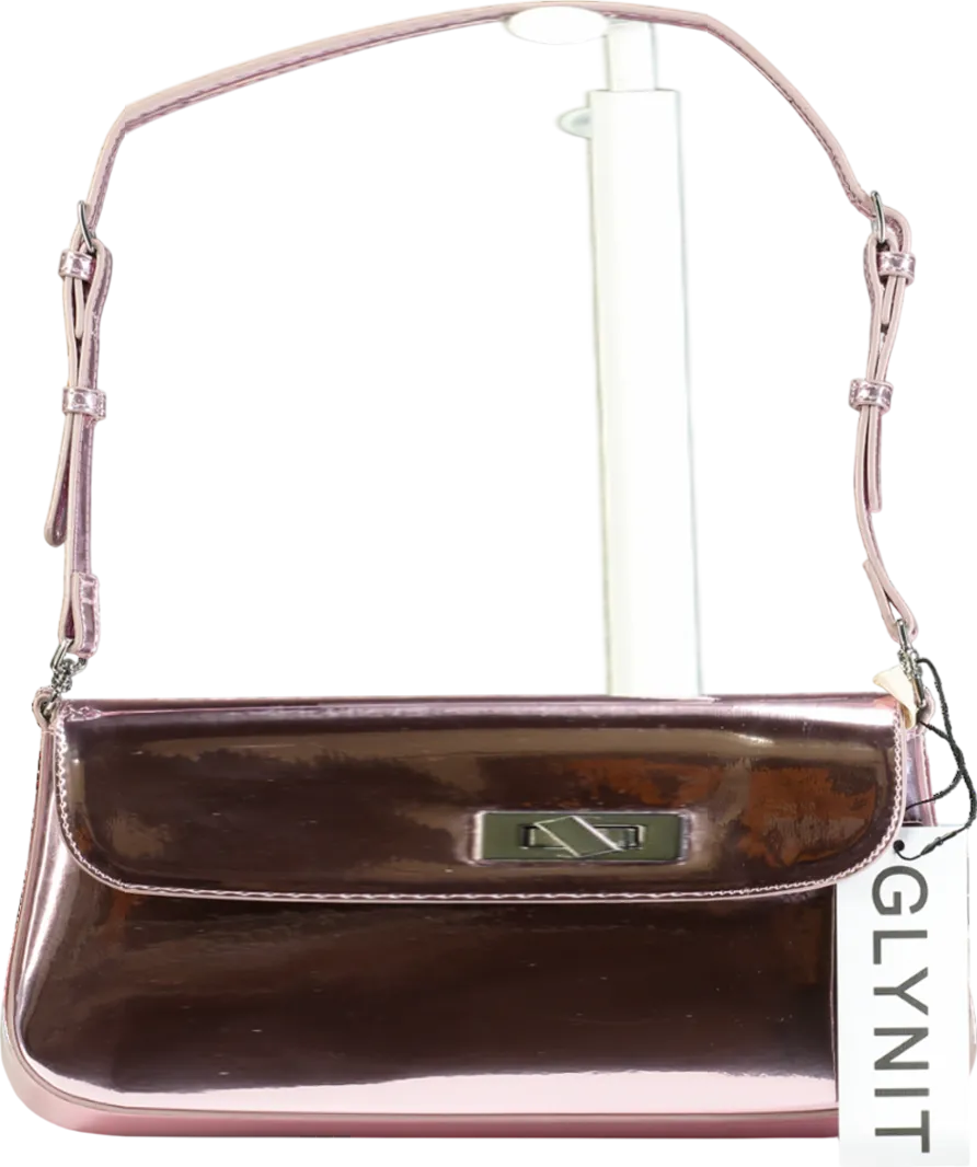 Glynit Pink Mila Metallic Bag
