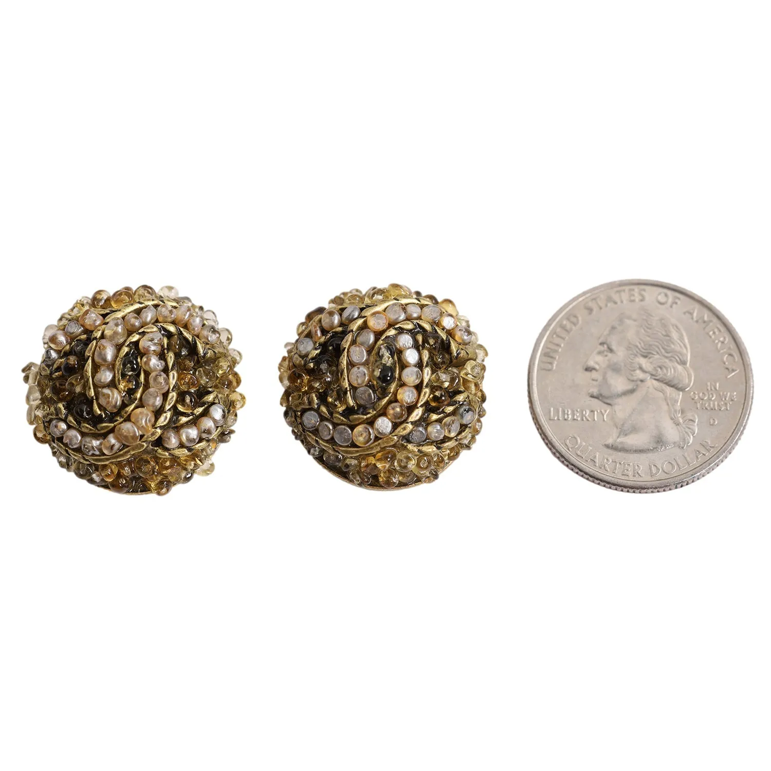 Gold Clip On Earrings