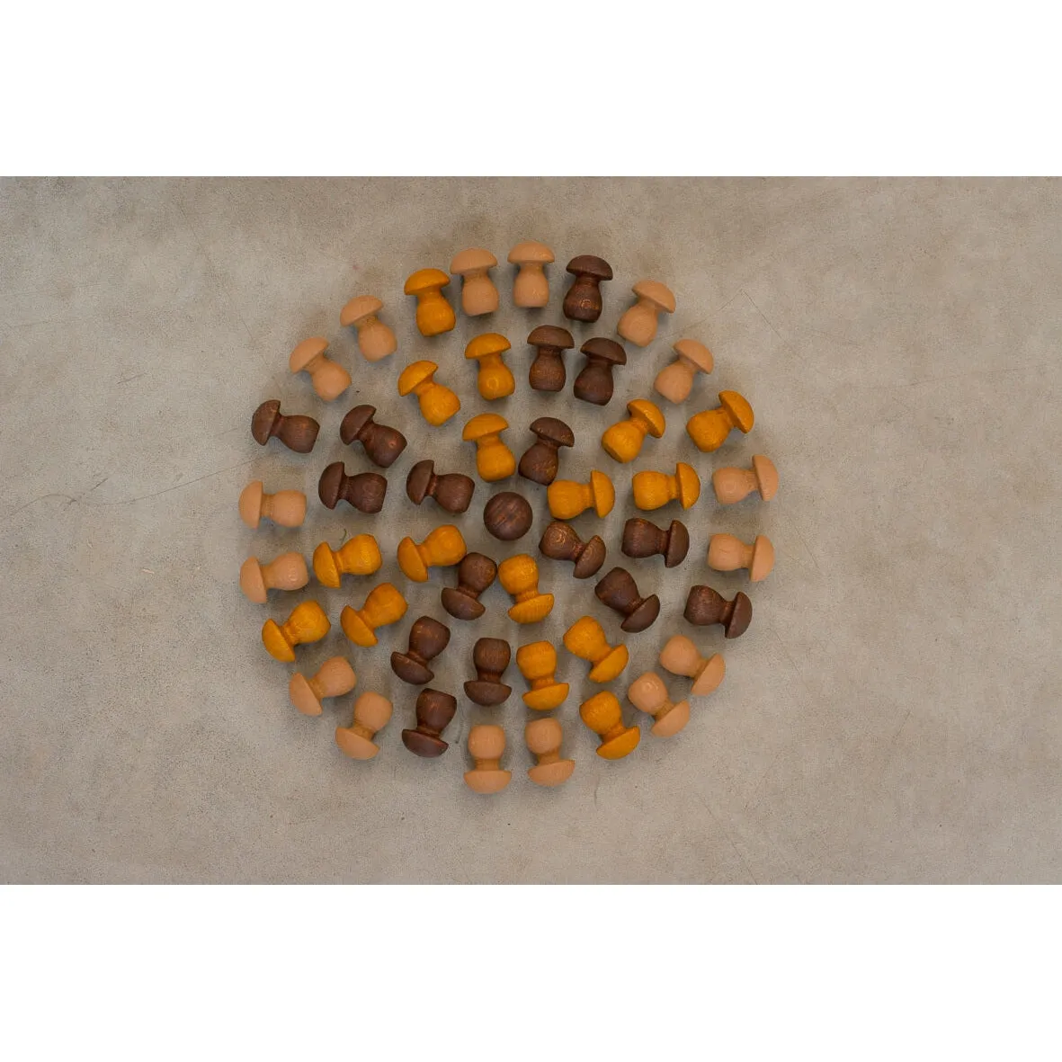 Grapat Loose Parts Mini Mushrooms - 36 pieces in Browns