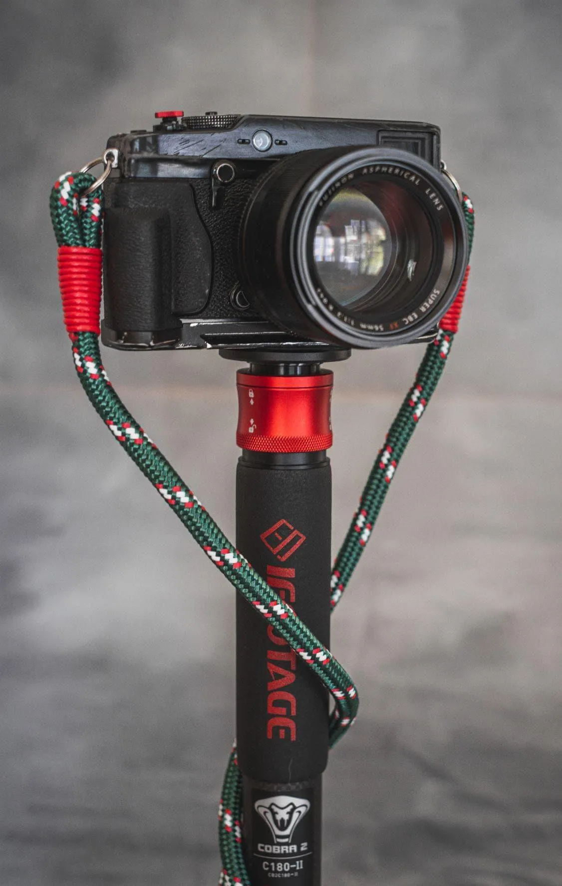 Green White Red Camera Strap
