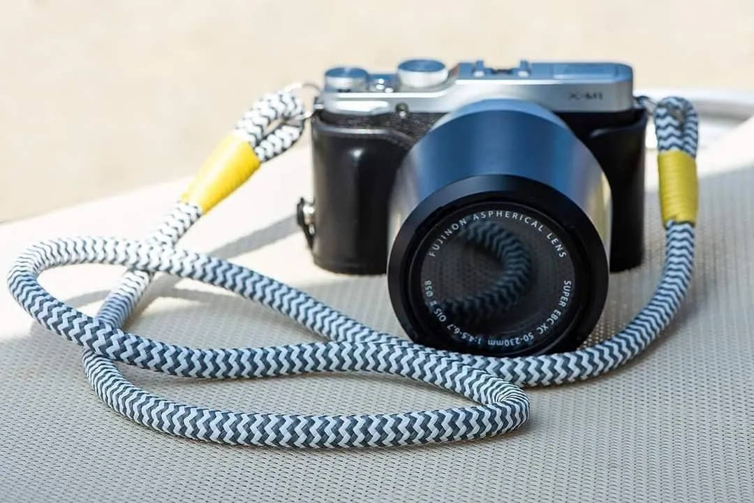 Grey-White Camera Strap