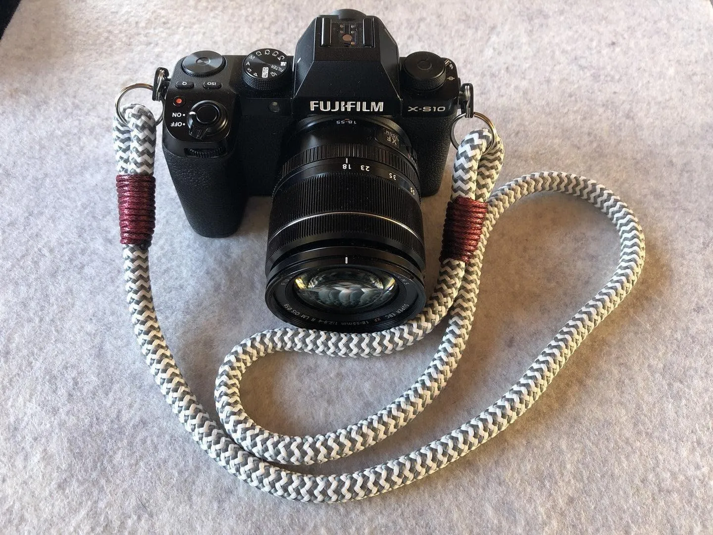 Grey-White Camera Strap
