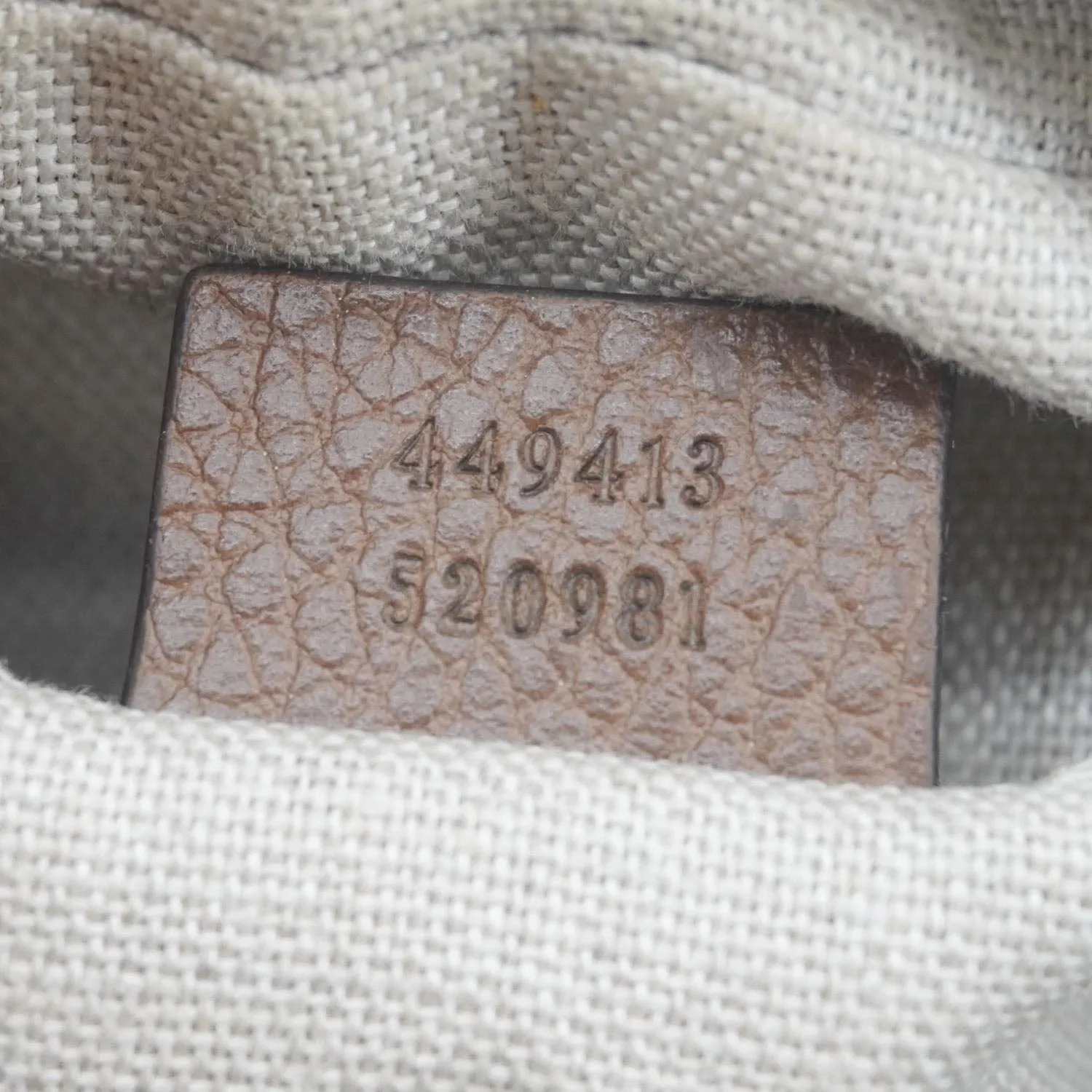 GUCCI Bree GG Canvas Leather Crossbody Bag Beige 449413