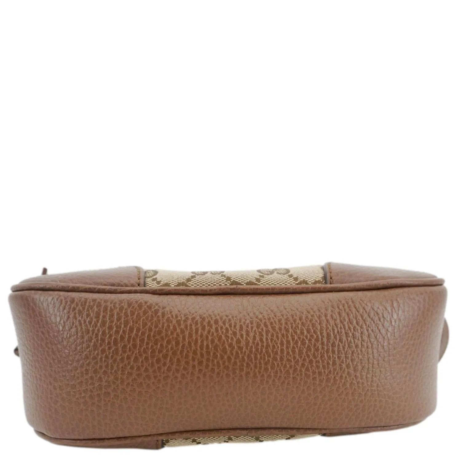 GUCCI Bree GG Canvas Leather Crossbody Bag Beige 449413