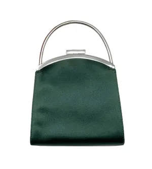 Gucci Green Satin Mini Top Handle Bag