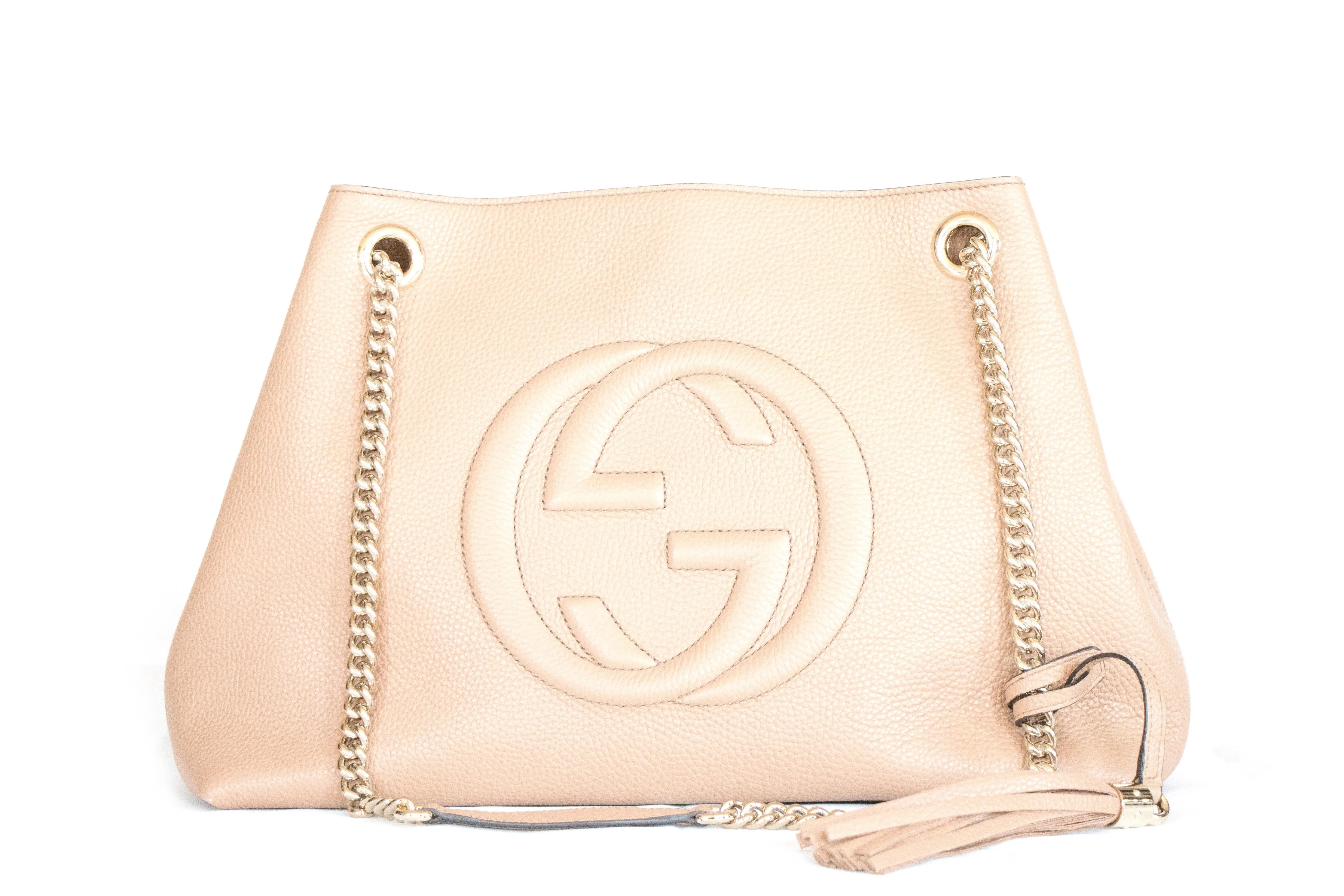 Gucci Medium Soho Chain Tote Bag Brown