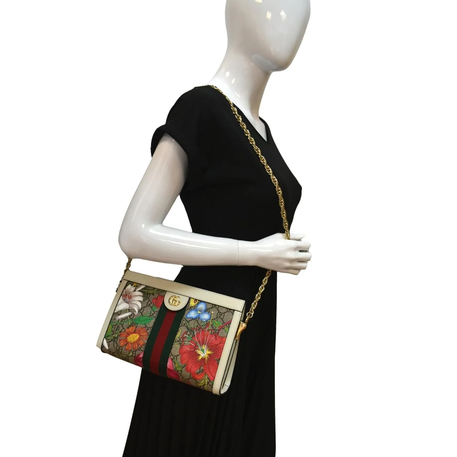 GUCCI Ophidia Flora GG Supreme Canvas Shoulder Bag Multicolor 503877