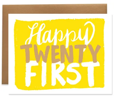 Happy Twenty First Birthday Card