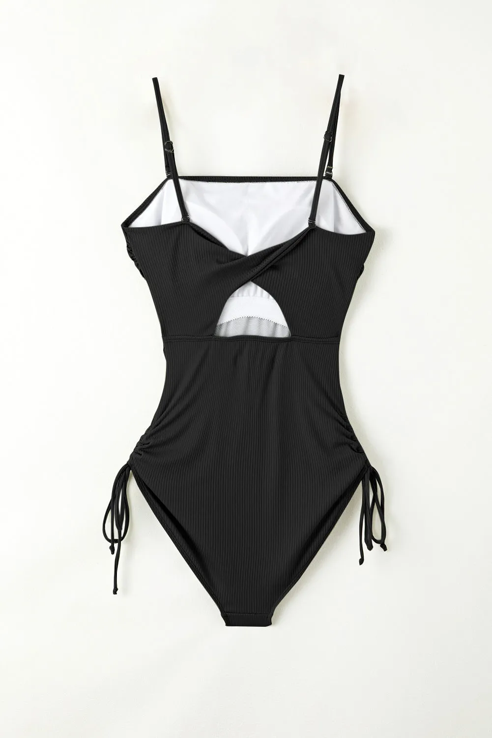 Hazel Blues® |  Drawstring Spaghetti Strap One-Piece Swimwear