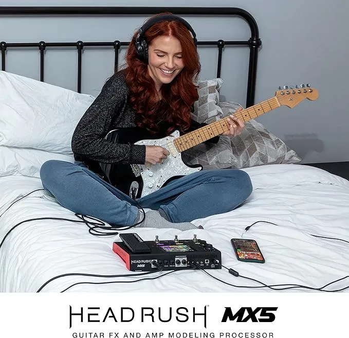 HeadRush MX5 - Electric Guitar Multi Effects Pedal and Amp Modeling Processor with Touch Screen, Expression Pedal, Looper, and Audio Interface