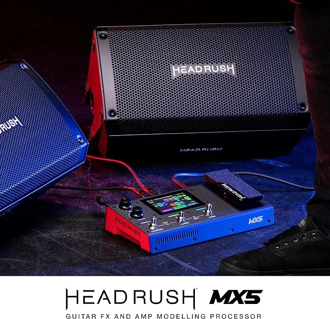 HeadRush MX5 - Electric Guitar Multi Effects Pedal and Amp Modeling Processor with Touch Screen, Expression Pedal, Looper, and Audio Interface