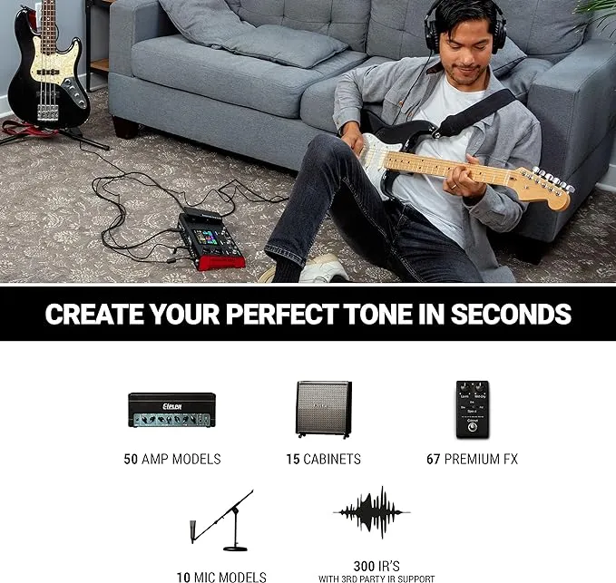 HeadRush MX5 - Electric Guitar Multi Effects Pedal and Amp Modeling Processor with Touch Screen, Expression Pedal, Looper, and Audio Interface