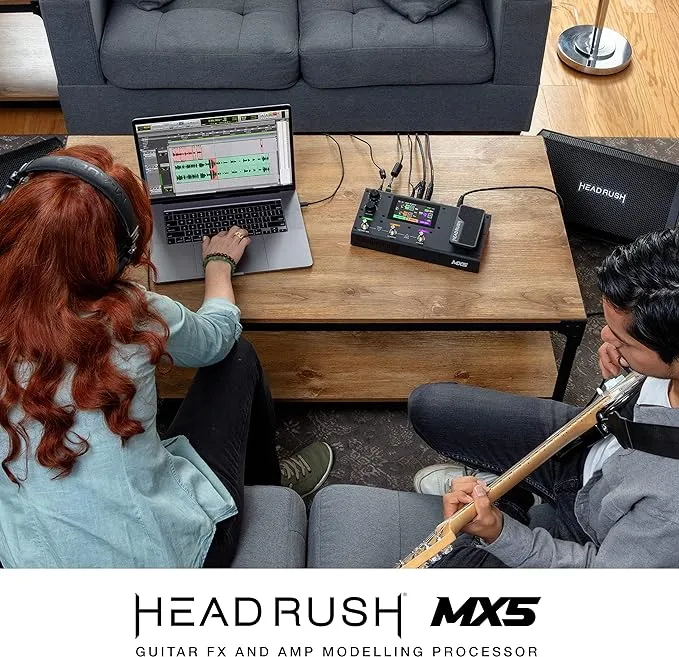 HeadRush MX5 - Electric Guitar Multi Effects Pedal and Amp Modeling Processor with Touch Screen, Expression Pedal, Looper, and Audio Interface