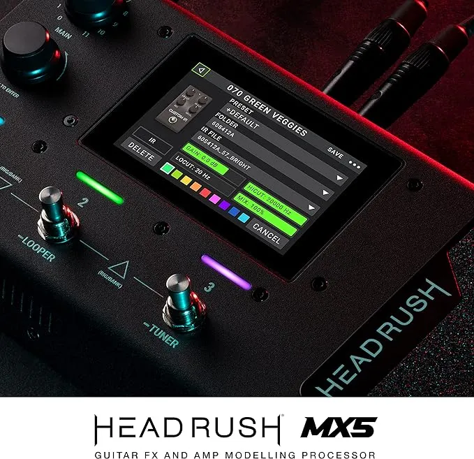 HeadRush MX5 - Electric Guitar Multi Effects Pedal and Amp Modeling Processor with Touch Screen, Expression Pedal, Looper, and Audio Interface