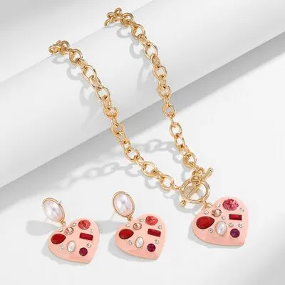 Heart Alloy Dangle Earrings
