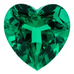 Heart FAB Lab-Grown Emerald Gems