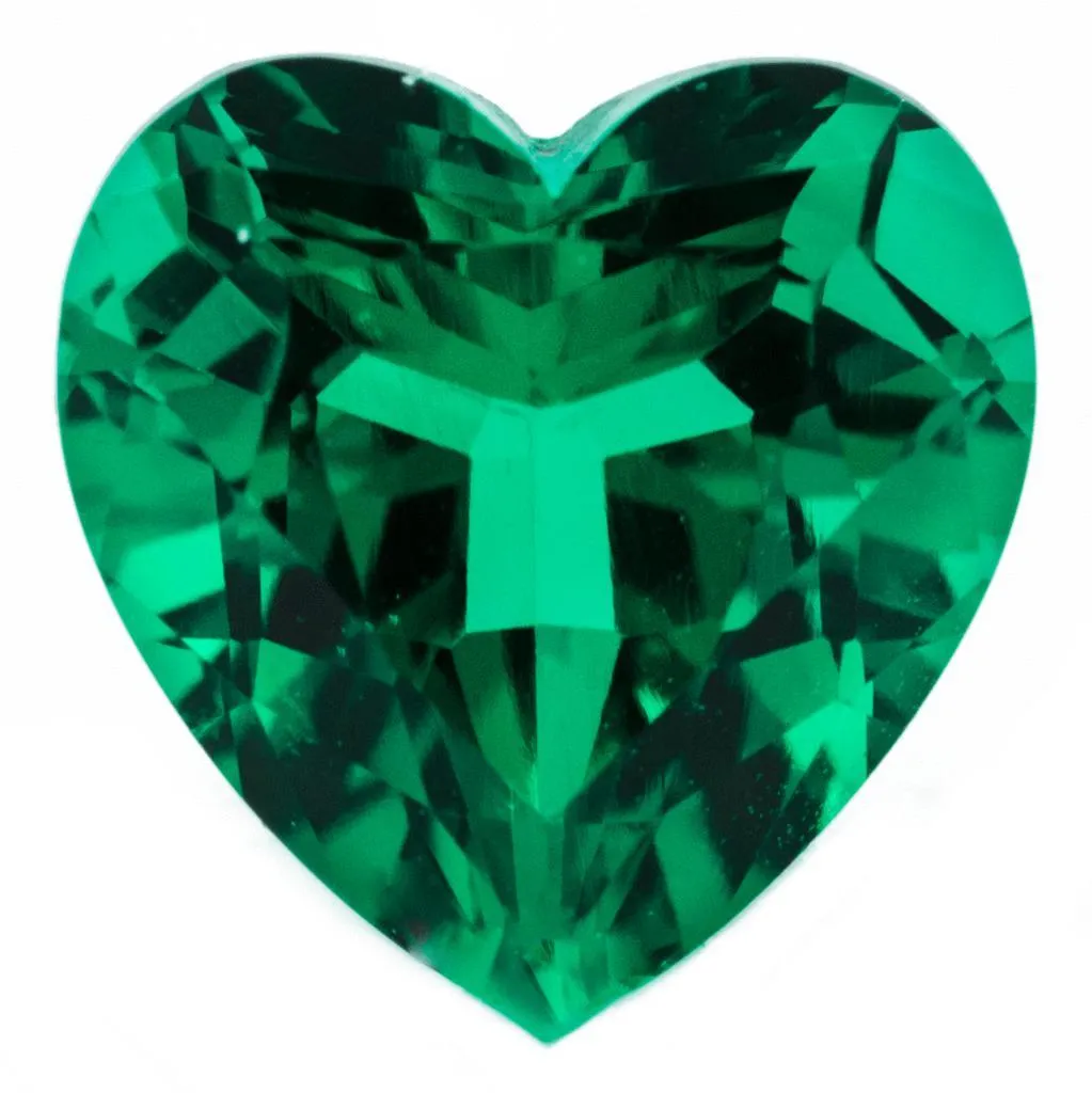 Heart FAB Lab-Grown Emerald Gems