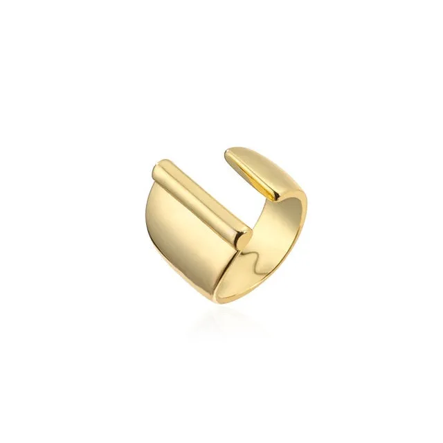 Helena Hollow Alphabet Ring