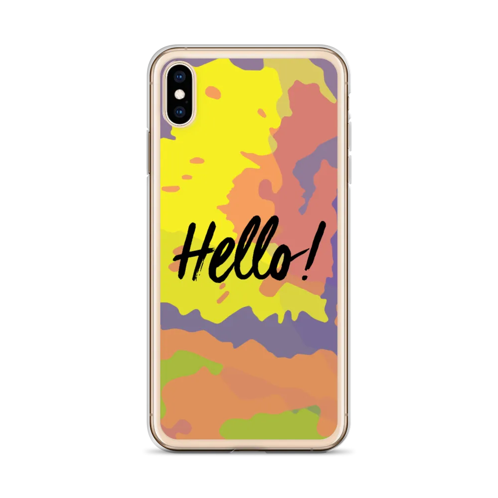 Hello! (Friendly) Colorful iPhone Case