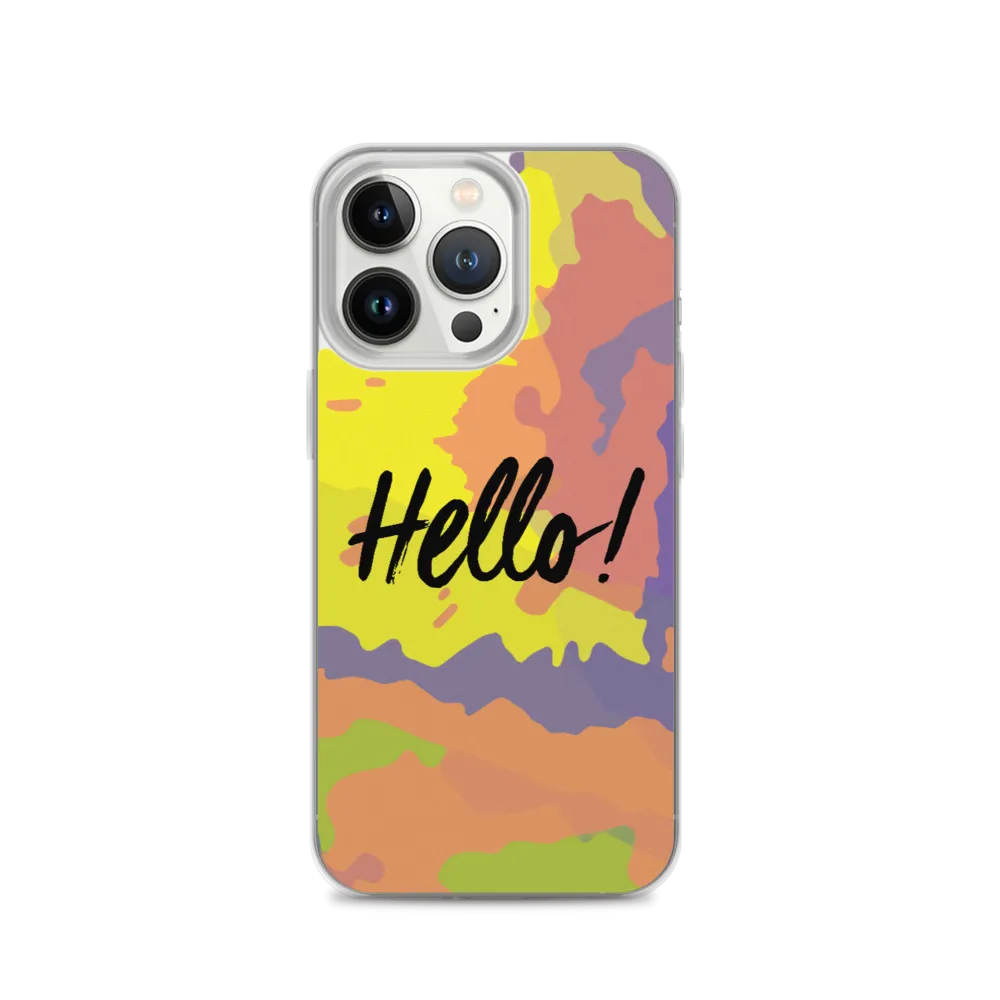 Hello! (Friendly) Colorful iPhone Case