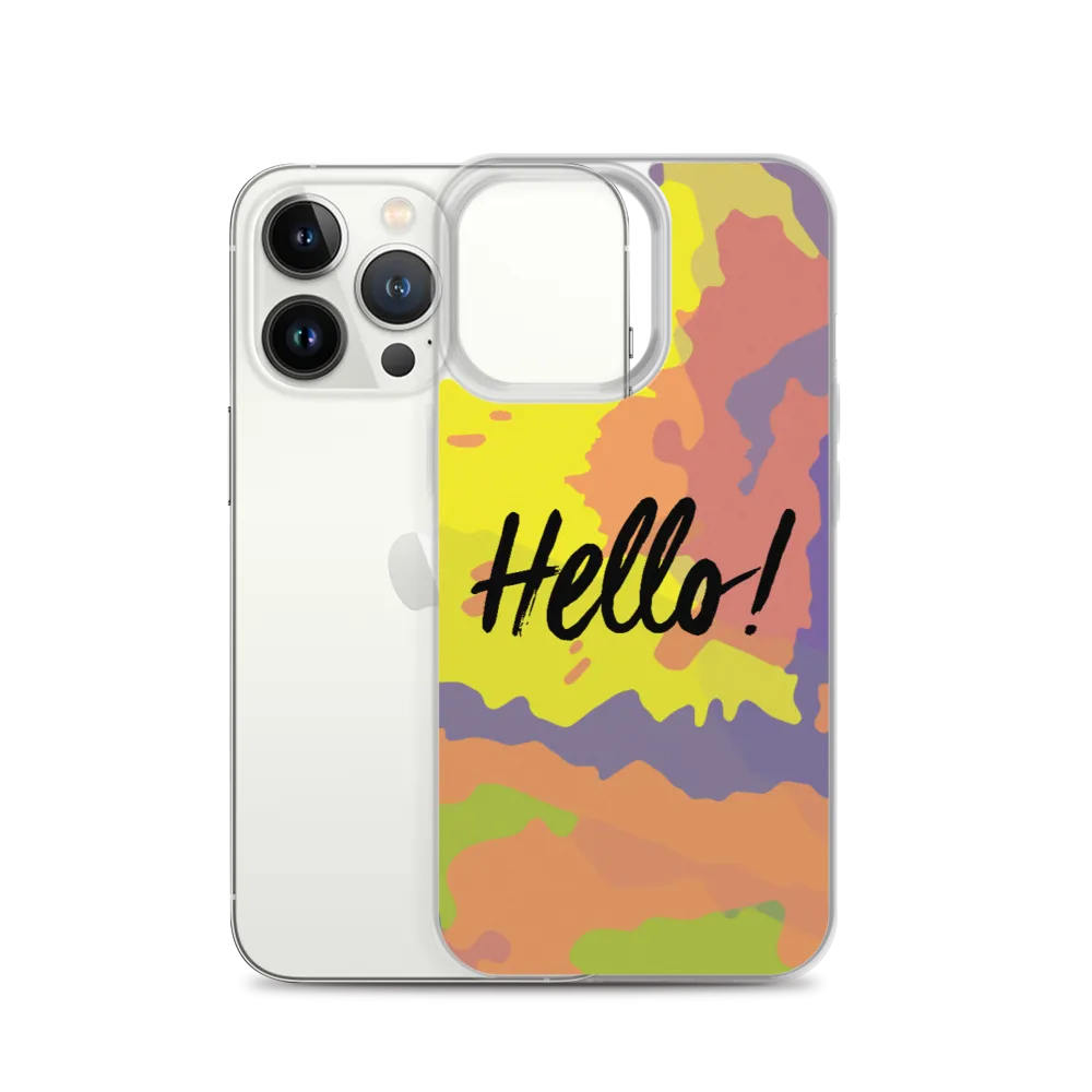 Hello! (Friendly) Colorful iPhone Case