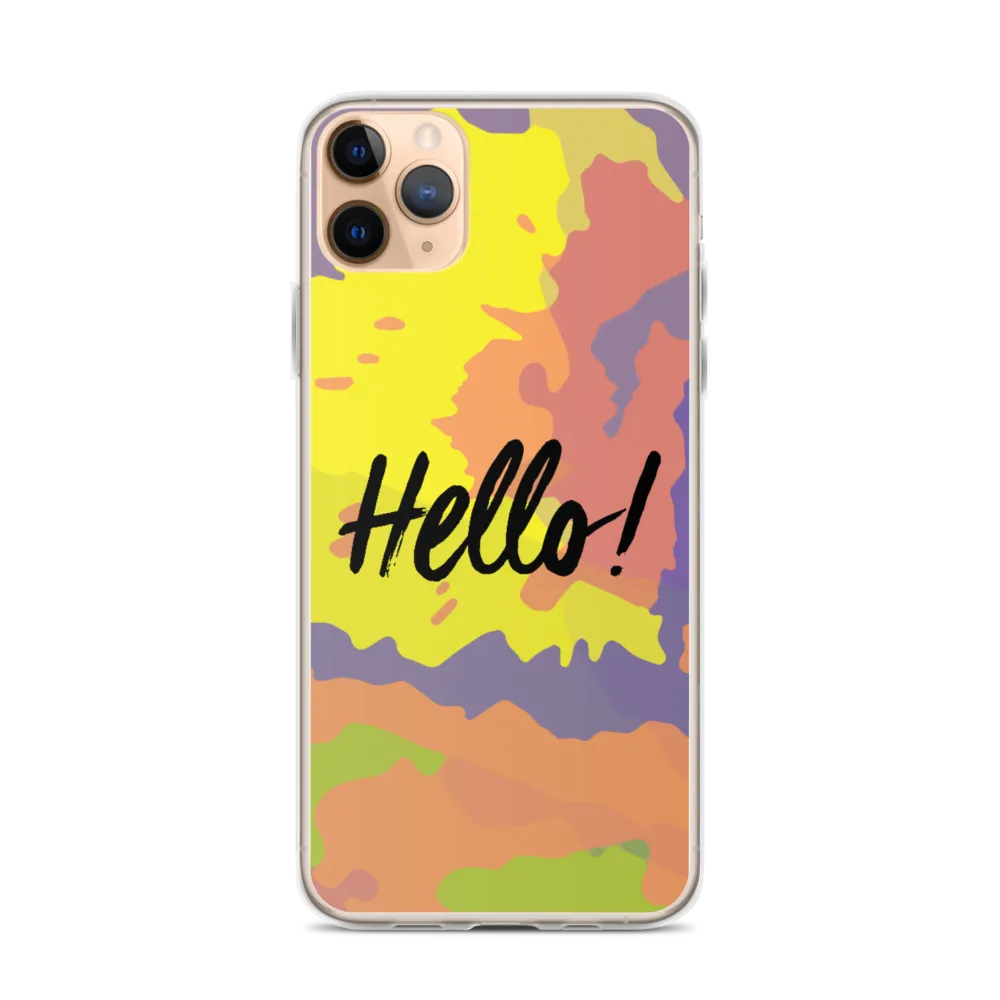Hello! (Friendly) Colorful iPhone Case