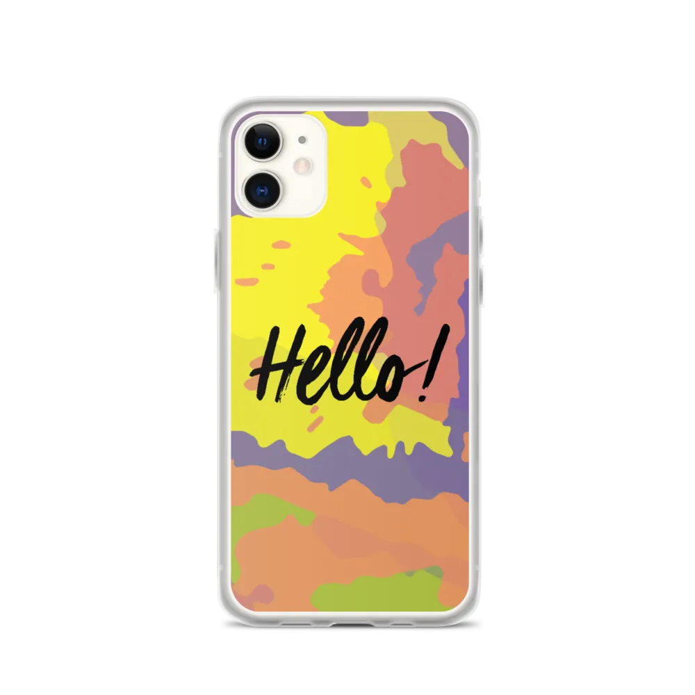 Hello! (Friendly) Colorful iPhone Case