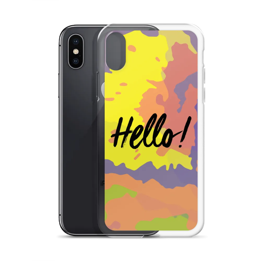 Hello! (Friendly) Colorful iPhone Case
