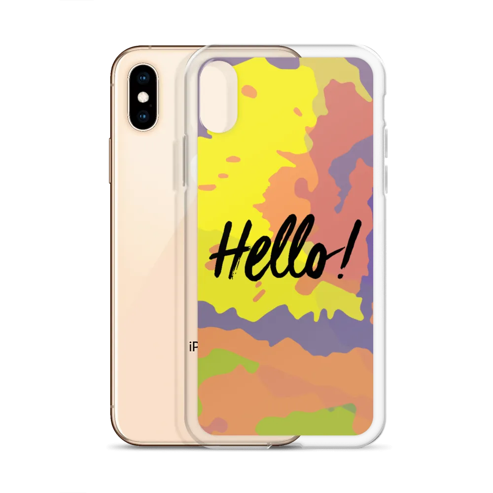 Hello! (Friendly) Colorful iPhone Case