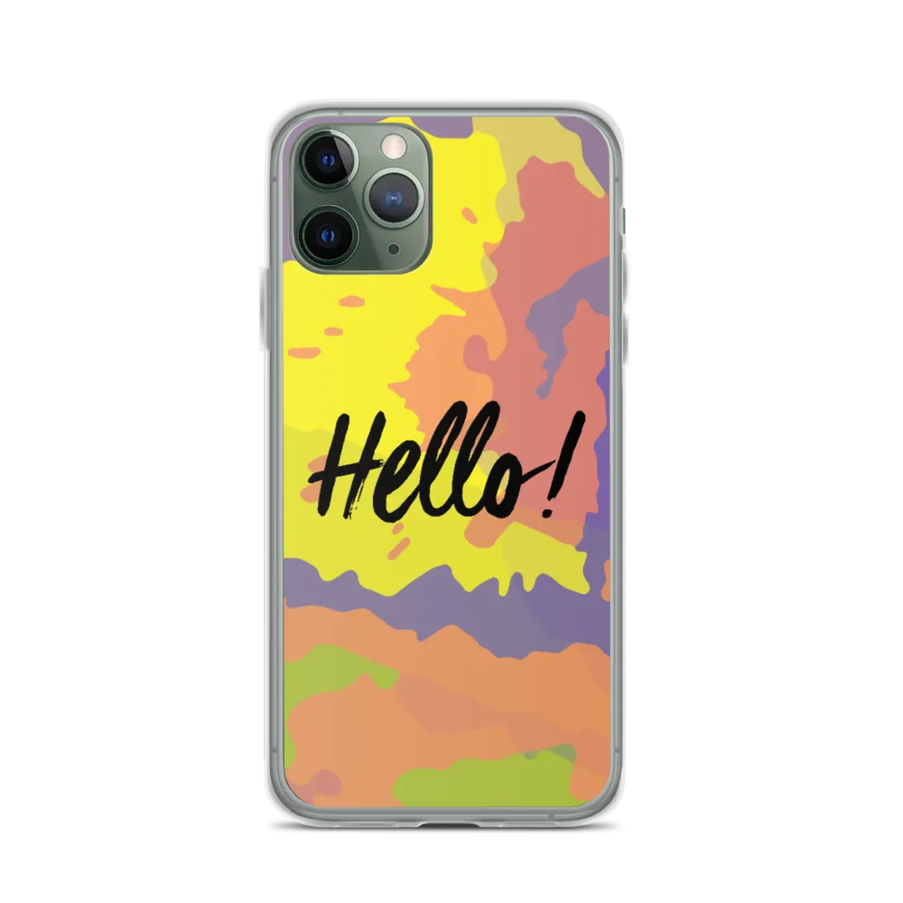 Hello! (Friendly) Colorful iPhone Case