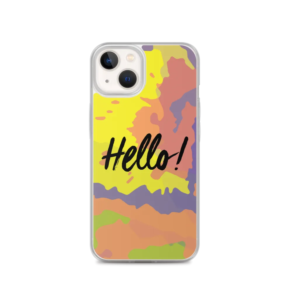 Hello! (Friendly) Colorful iPhone Case