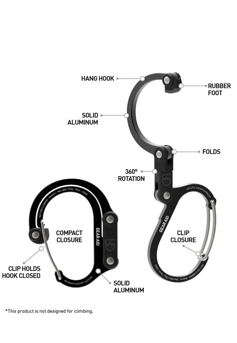 Heroclip Carabiner Medium Black Red