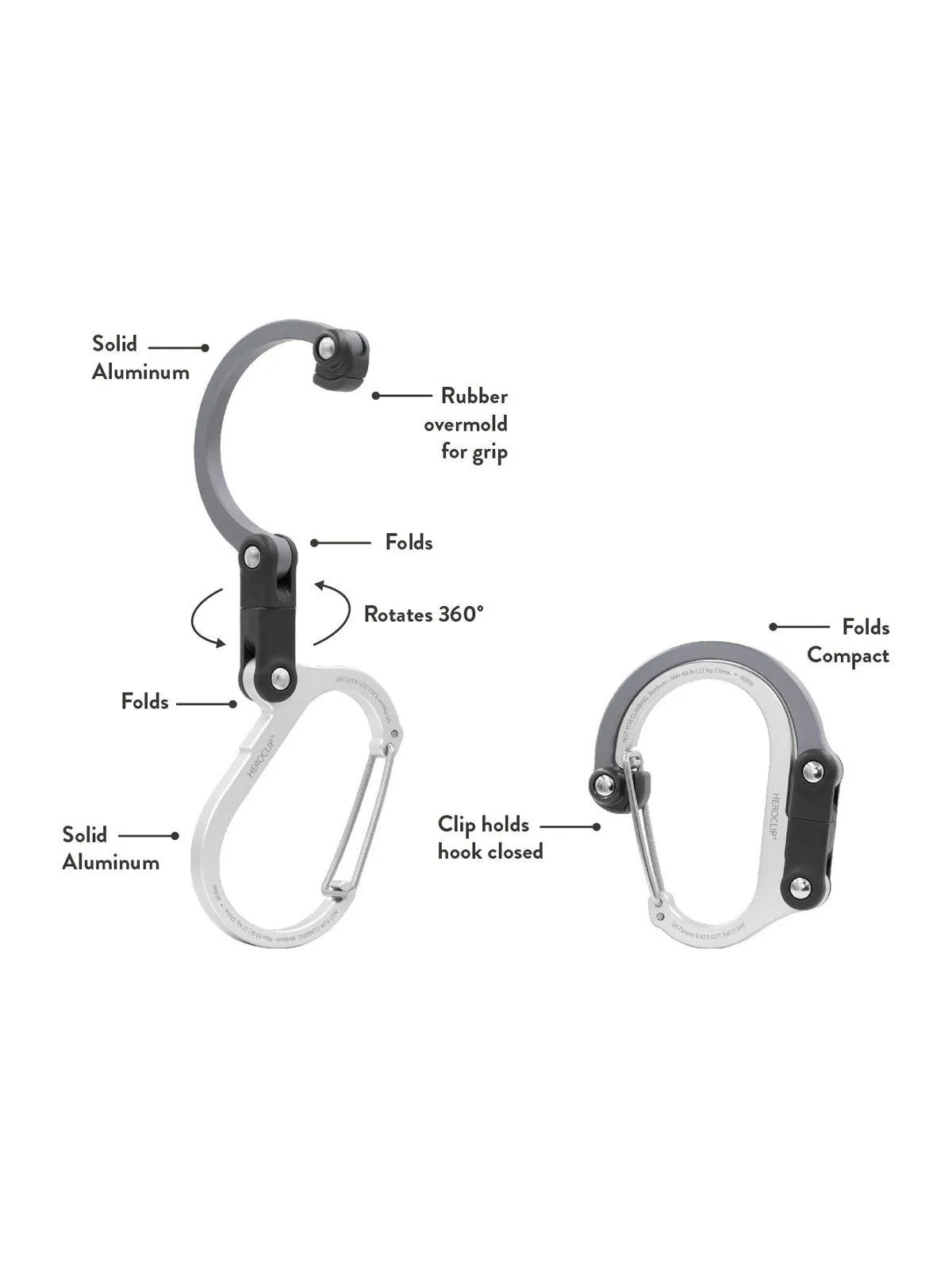 Heroclip Carabiner Medium Shade of Grey