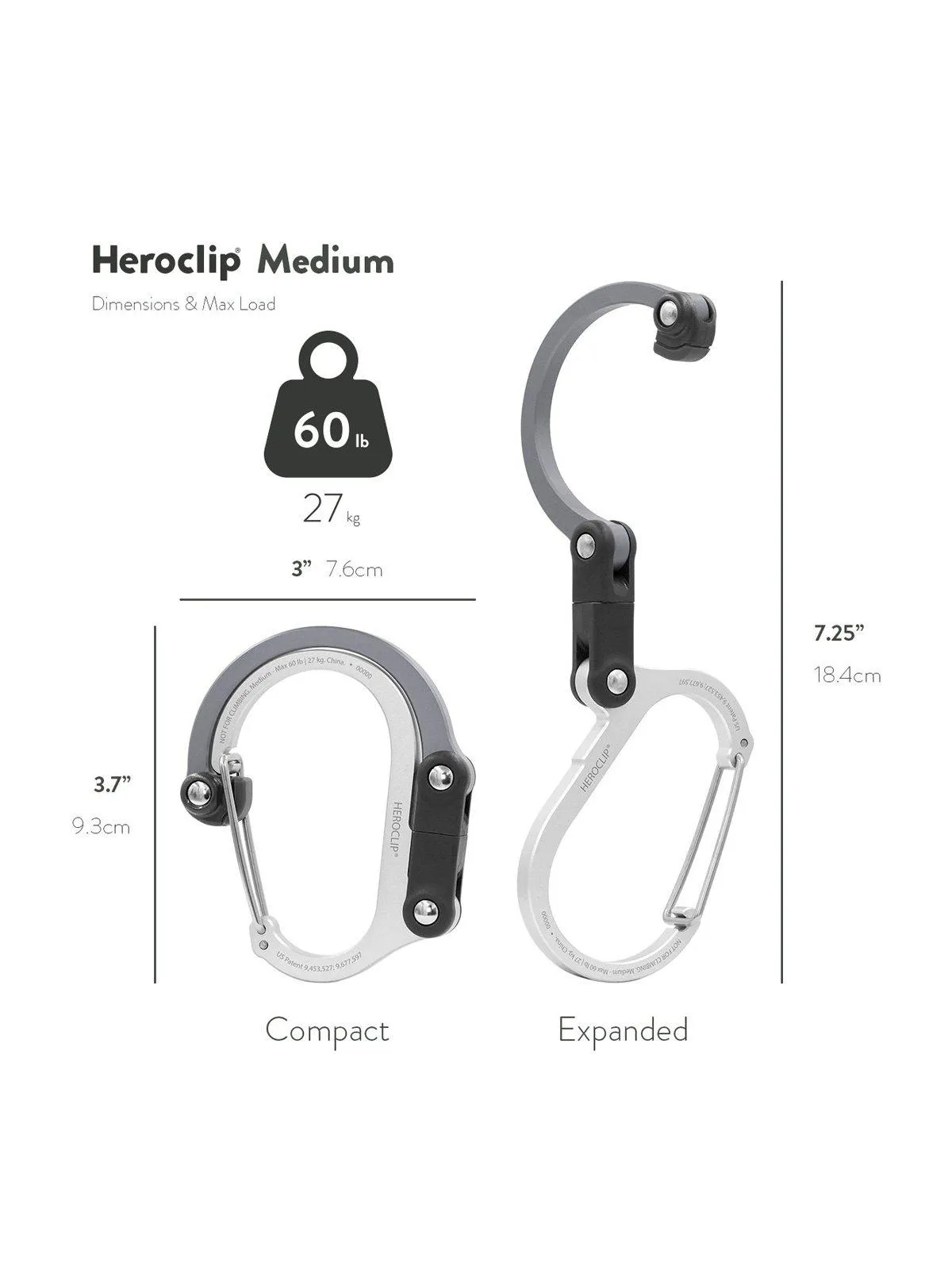 Heroclip Carabiner Medium Shade of Grey