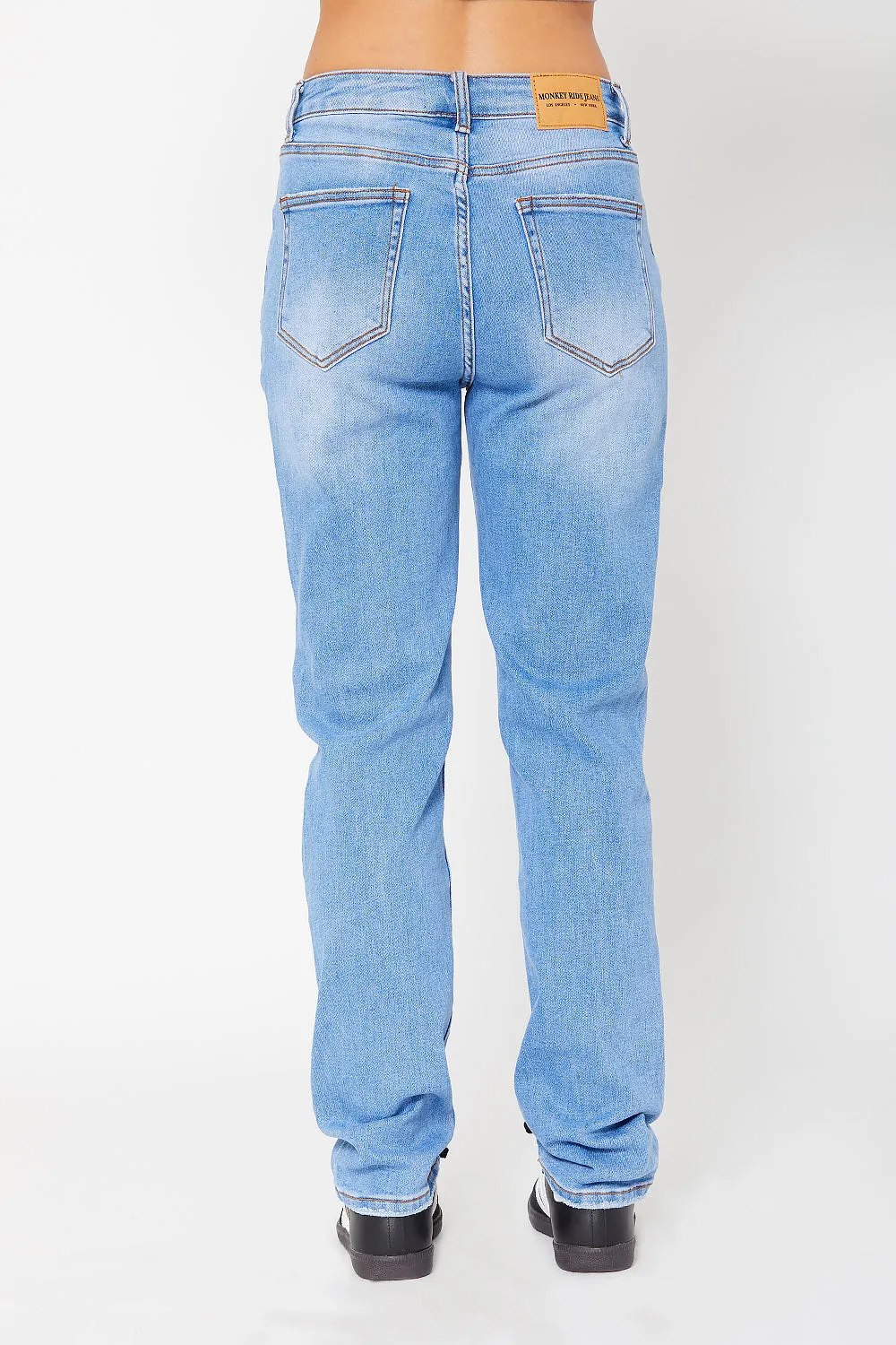 High-rise dad fit denim