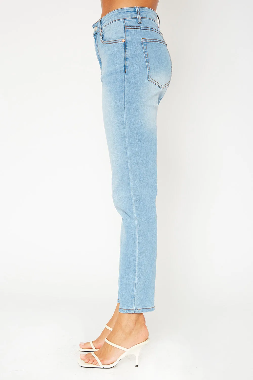High-rise denim