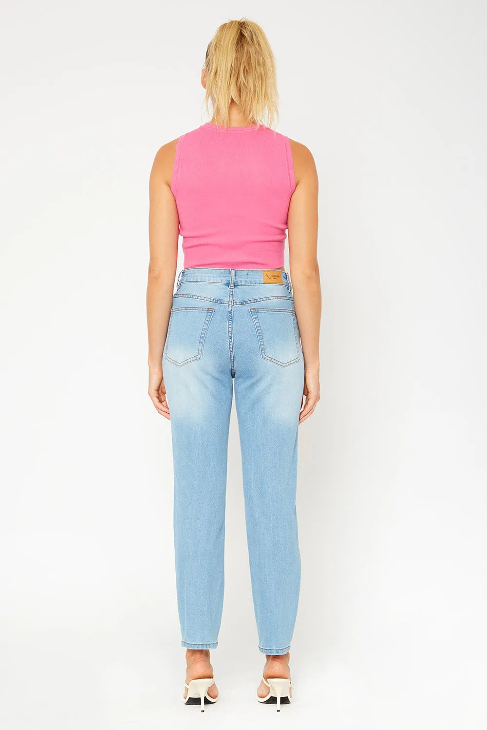 High-rise denim