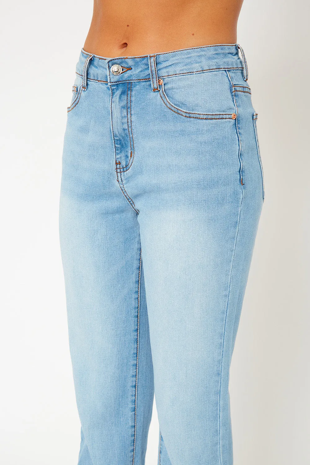High-rise denim
