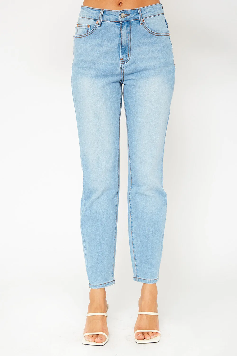 High-rise denim