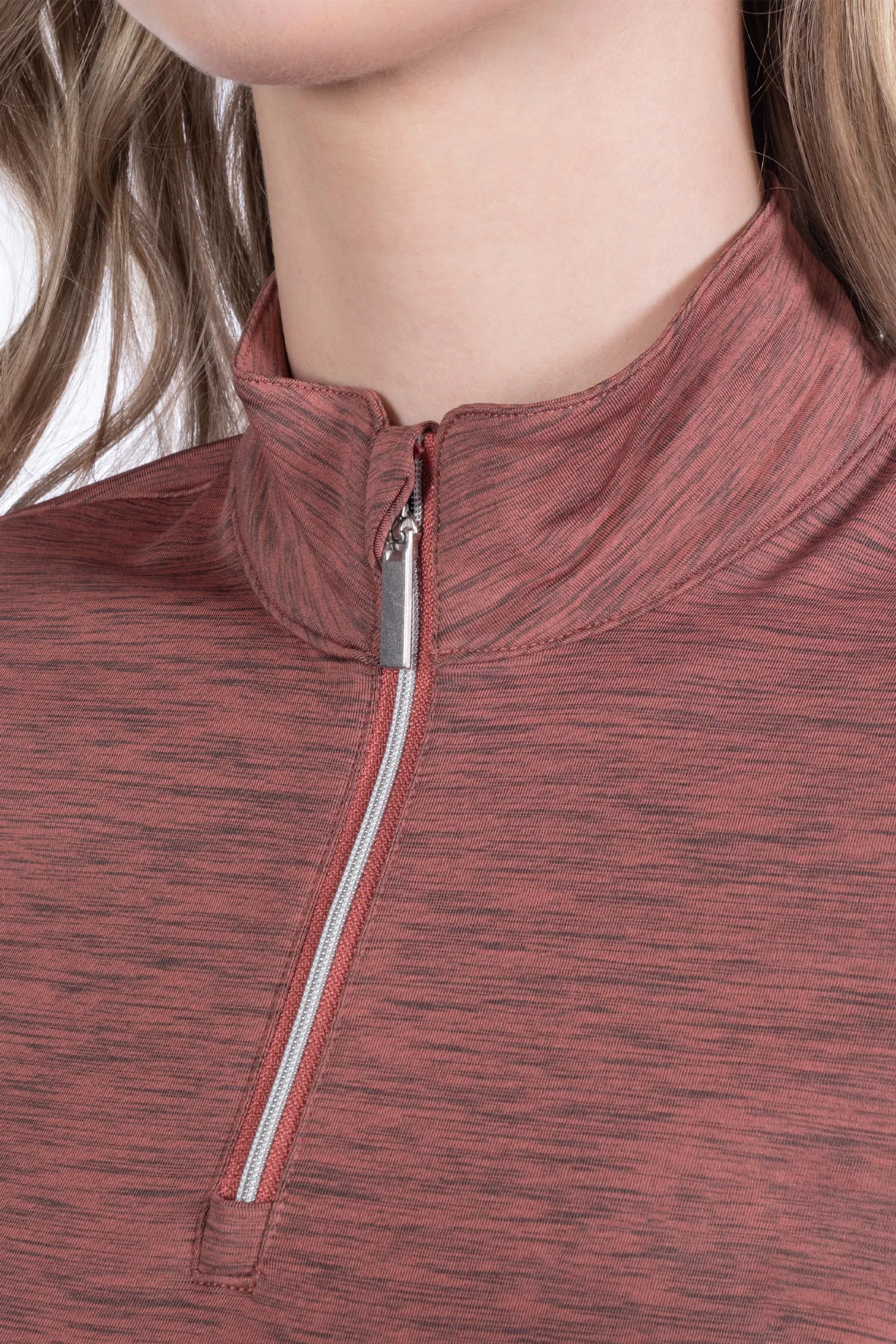 HKM Functional Rosewood Melange Women's Riding Shirt - SALE
