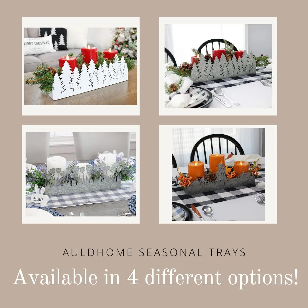 Holiday Galvanized Tray
