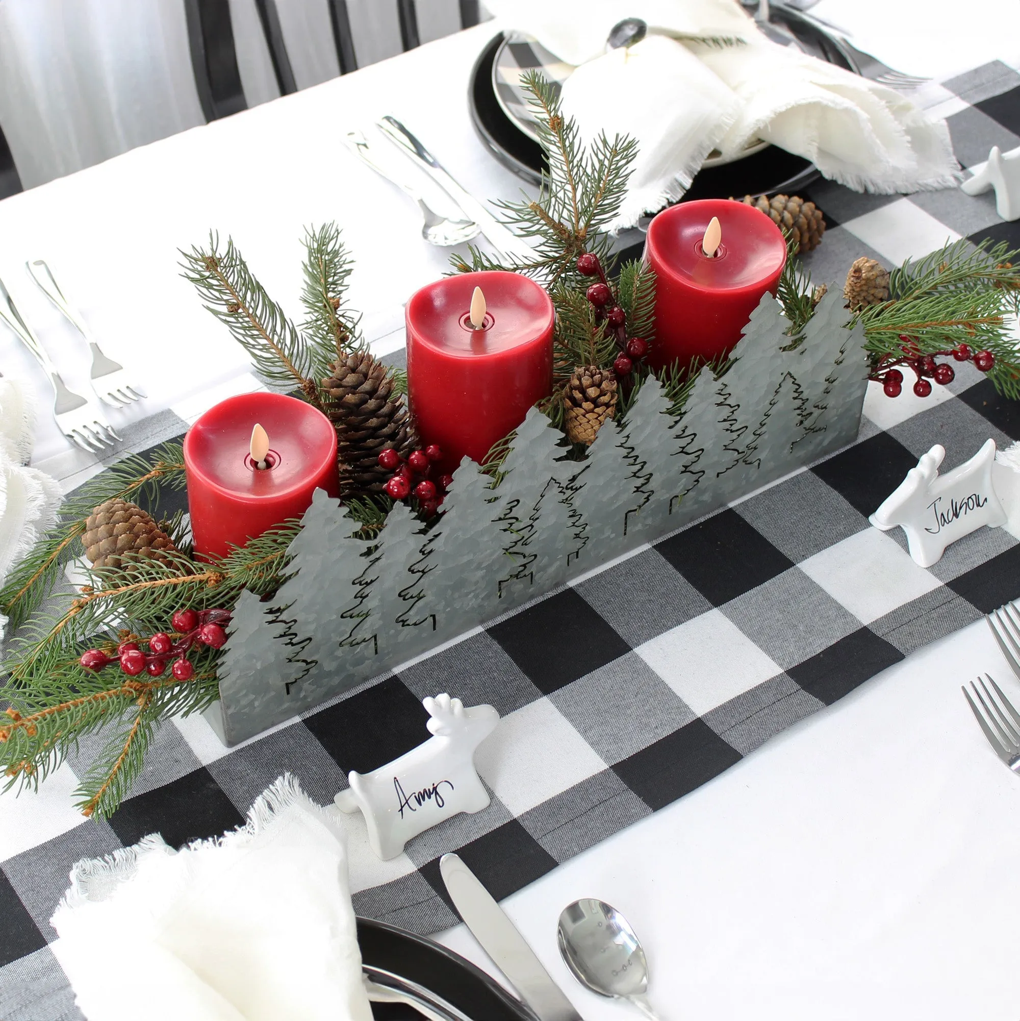 Holiday Galvanized Tray
