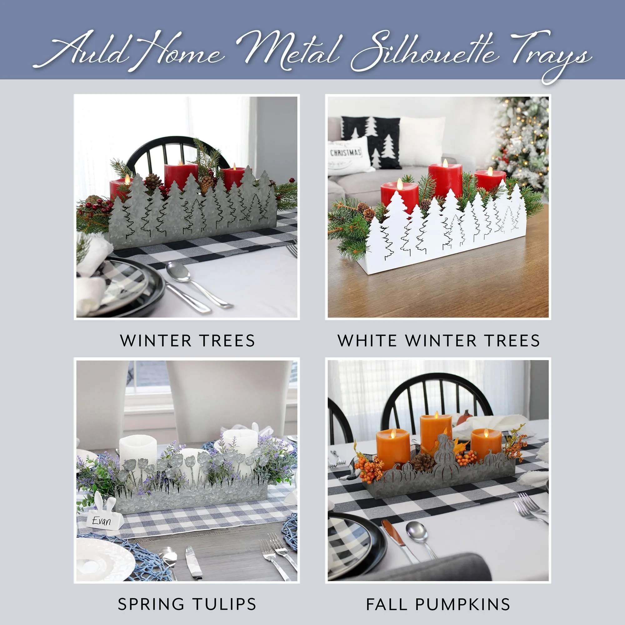 Holiday Galvanized Tray