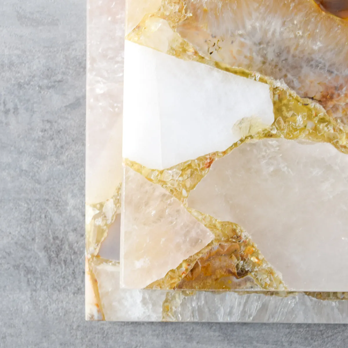 Home Artisan Valentina Composite Agate Coasters (Set of 2)