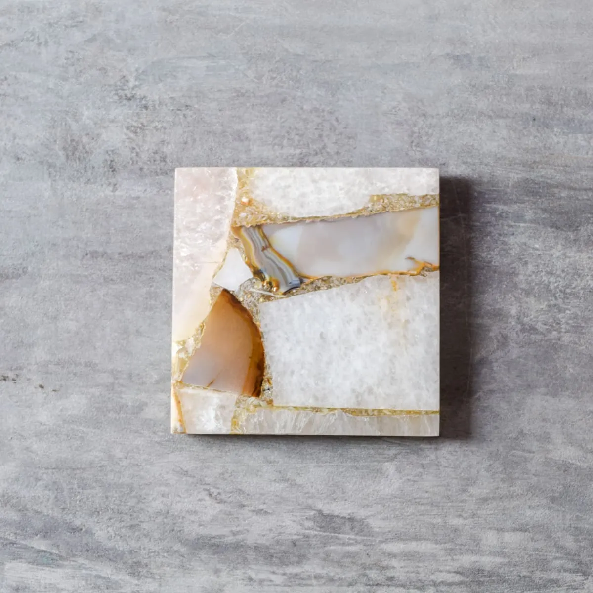 Home Artisan Valentina Composite Agate Coasters (Set of 2)