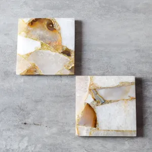 Home Artisan Valentina Composite Agate Coasters (Set of 2)