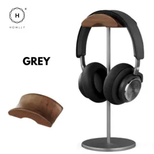 Homlly Arch Walnut Wood Headphone Display Stand